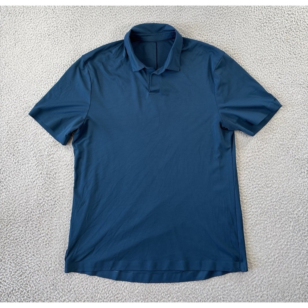 Lululemon Capacity Polo‎ Shirt Mens XL Night Driver Teal Athlesure Golf